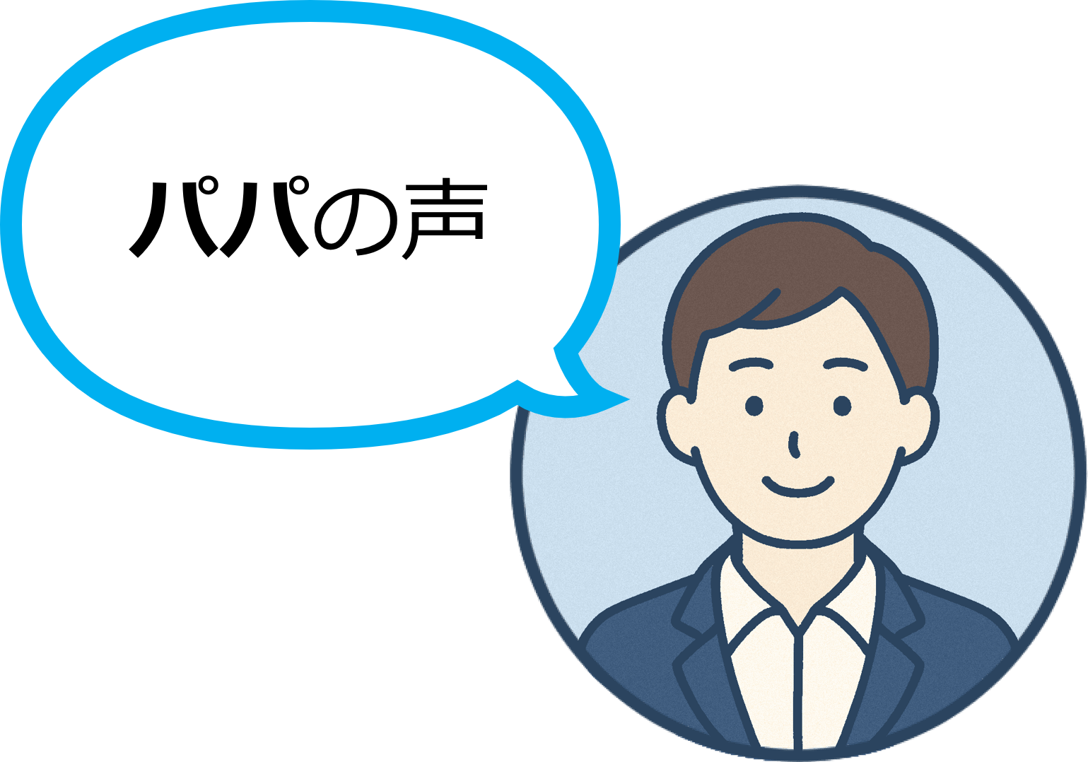 イラスト「パパの声」