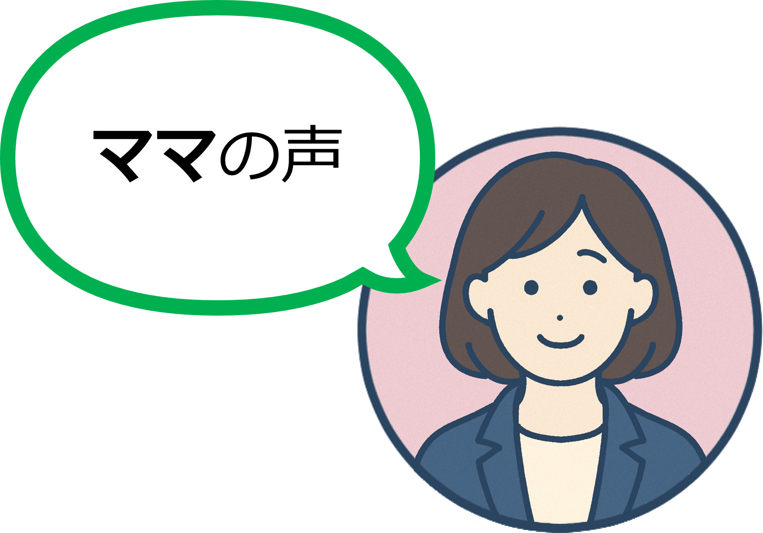 イラスト「ママの声」