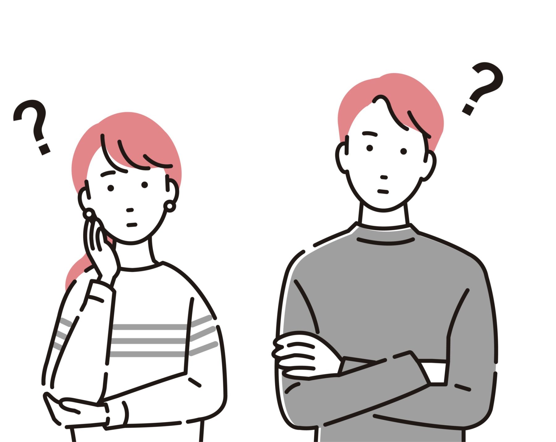 若い男女のイラスト